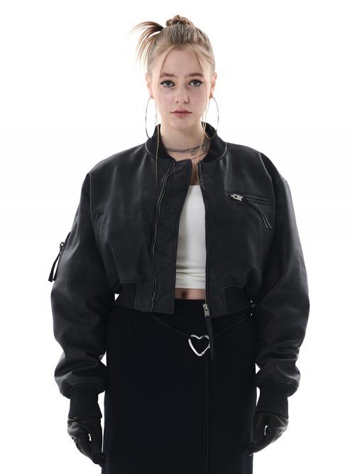 Vintage leather jumper