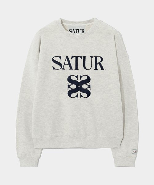 Classic Logo Sweatshirt Melange Ivory