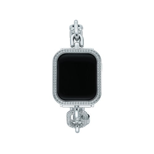 [Apple Watch Compatible] Stone Link Point Silver Metal Strap 38/40mm LL2T21708PSS
