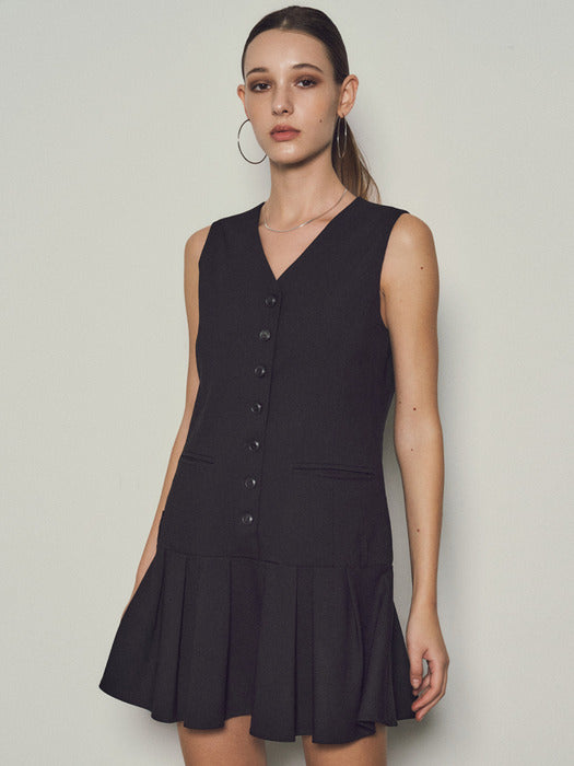 Low-rise Tailored Dress_CTOP705 (Black)