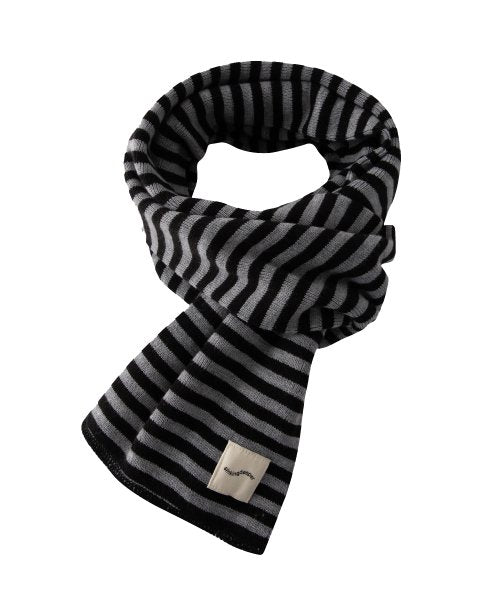Stripe Jacquard Muffler (Black)