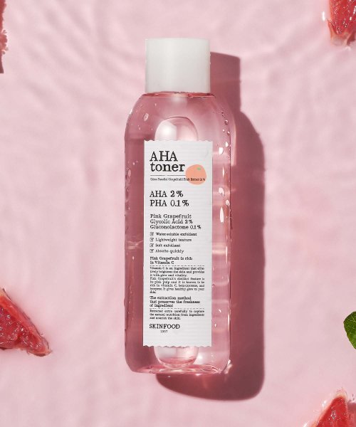 SKINFOOD Pink Grapefruit AHA Toner - Review | MUSINSA