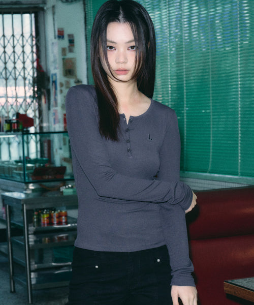 Button Close Long Sleeve [Moon Gray]