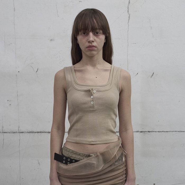 DOUBLE LAYERED TANK TOP (SAND BEIGE)