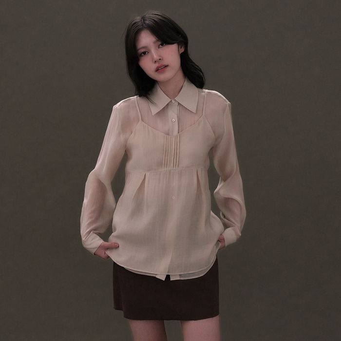 SHEER BUSTIER SET-UP [ BElGE ]