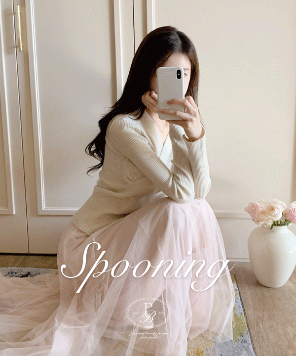 Furbit [Model Director💌/Ballerina Fit🩰/Soft Yeori Cashmere] Produced alone) Spooning V-Wrap Knitwear - 4 colors