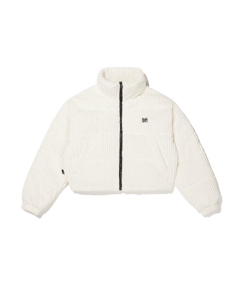 TAG CORDUROY SHORT PUFFER - IVORY