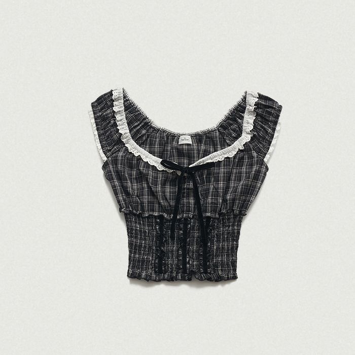 Petunia Smocked Blouse (Black)