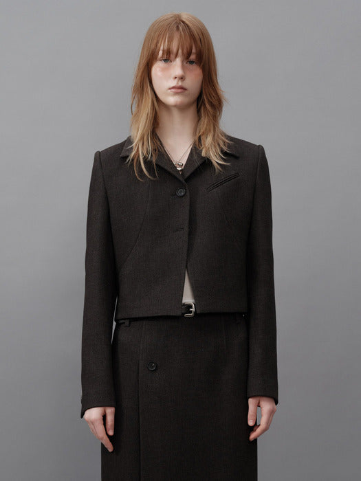 Single Crop Jacket in D/Grey VW4SJ001-13