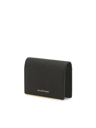 [LILYHIGH] Black Logo-Embellished Cowhide Bi-Fold Wallet JAWA3F055BK