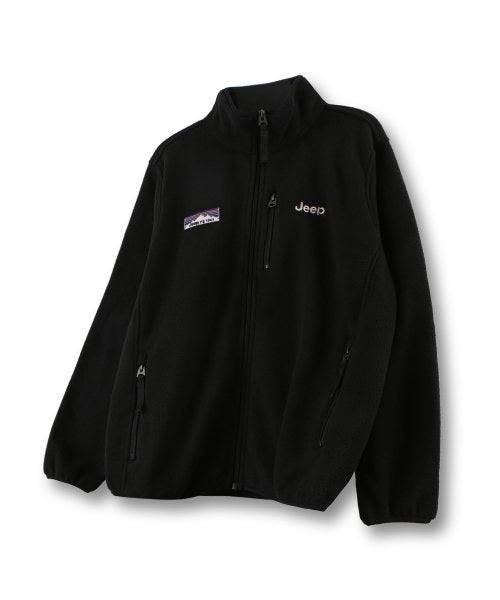 Mロゴ レインボーラベル ハーフネック フリース ジップアップ (JP5TZU191BK)