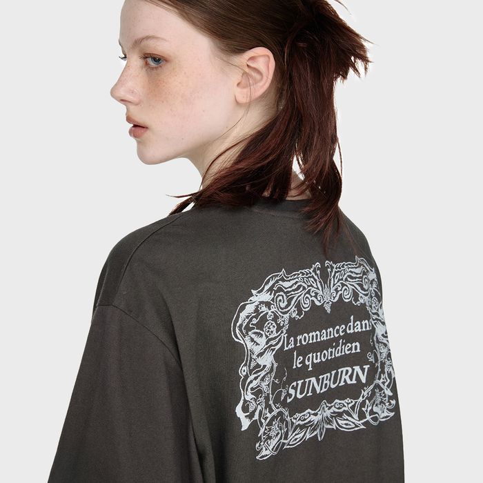 La Romance Long Sleeve Top, CHARCOAL