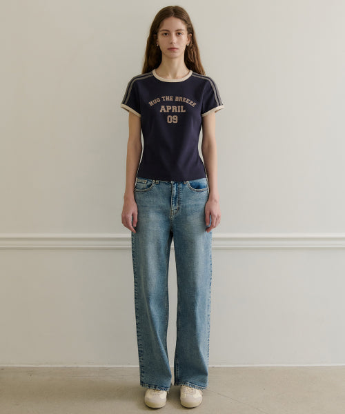 Straight denim pants M02 Mid Indigo