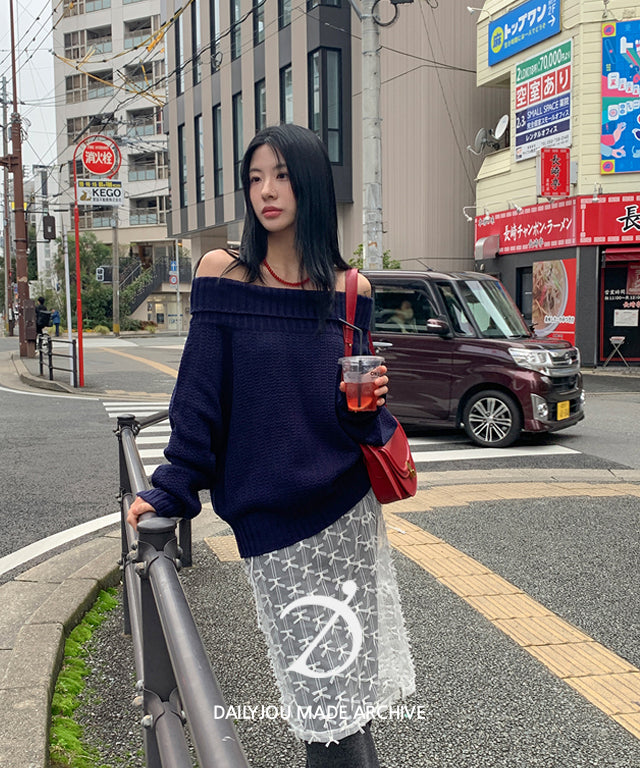 Daily JU [MADE] Twenty Off-Shoulder Knitwear