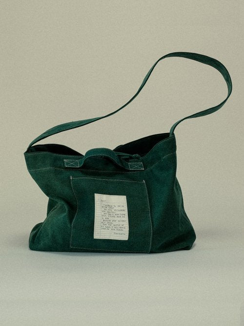 Vintage Canvas Crossbody Bag - Green