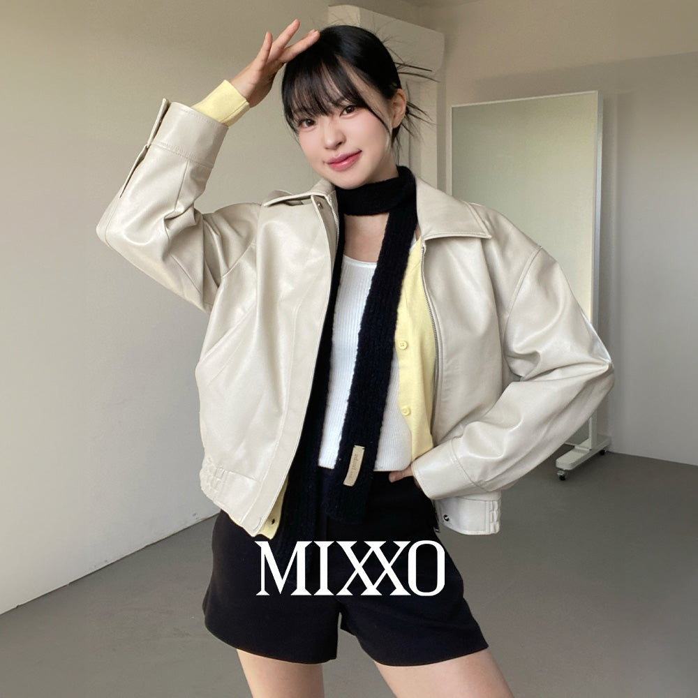 Misso [Bora Claire, Ji Hyun-seo, Lim Hyun-joo PICK/Jik jack alone🎀/Cumulative 2.5 million sheets🏆] Fake leather stancara zip-up jacket MIWJLF204G