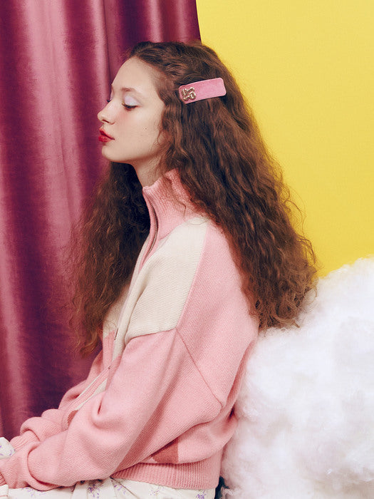 [EXCLUSIVE] GLOWNY HAIR PIN - PINK VELVET