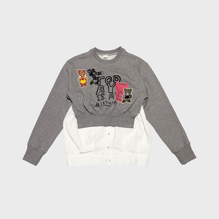 shirts layered sweat shirts
