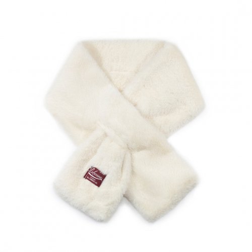 Mink fur muffler ivory