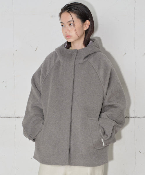 TYPESERVICE Hooded Half Coat [Gray] - Size & Reviews | MUSINSA