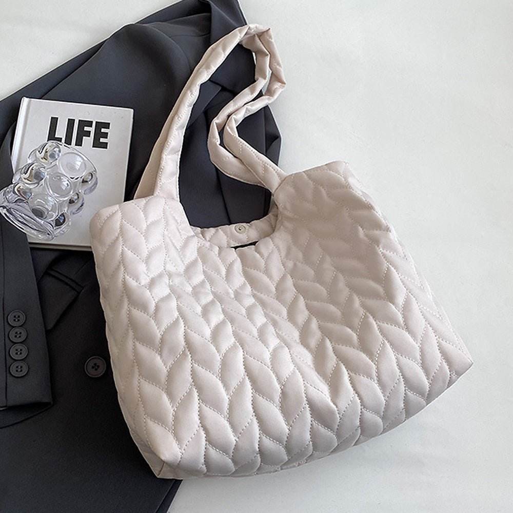 Glamdiv [same-day shipping/women's bag] Barindel quilting Plus Size Large-capacity shoulder bag A2252 winter bag daily bag simple bag shoulder bag women's bag college student bag campus look office look