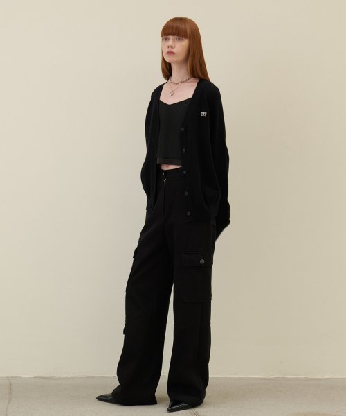 23 Fall Black Washing Cotton Cargo Pants