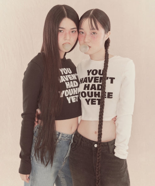 YOUHEE Lettering Long Sleeve 3 Colors