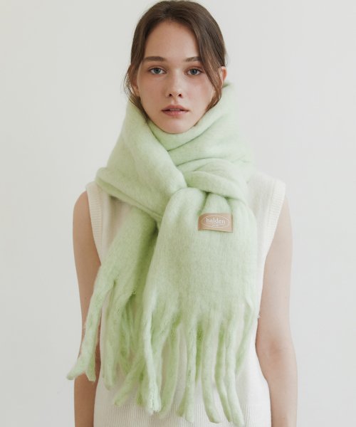 heavy hairy muffler (M026_light green)