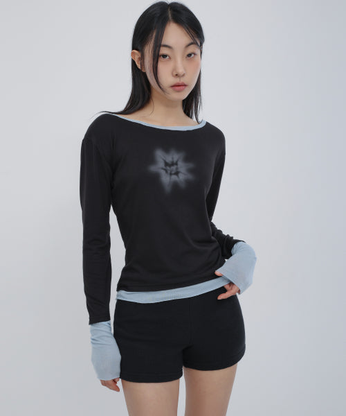 Frakley Layered Color T-Shirt Black
