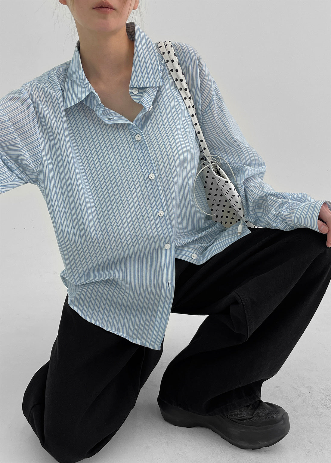 Black Up [✨New Spring] [MADE] Bunny's Stripe Shirt