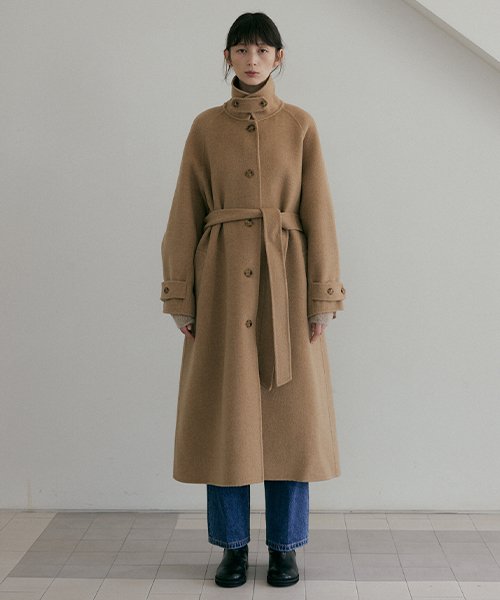 handmade wool trench coat - camel