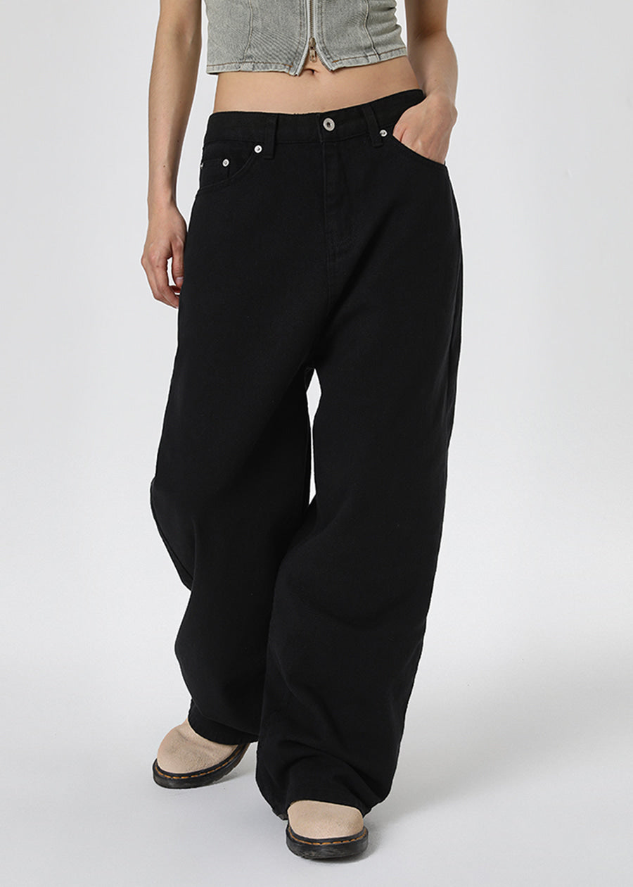 Black-Up [Sold 40,000 sheets] (UNISEX) Miran Wide Cotton Pants