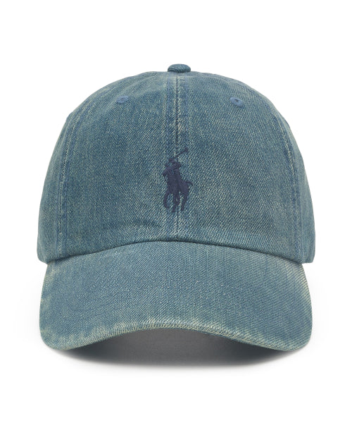 インディゴデニムボールキャップ - ブルー