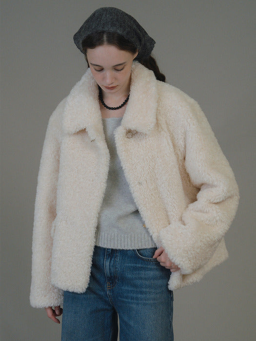 [Exclusive Plan] F Bushy Fur Jacket_2colors