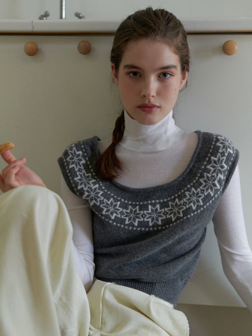 Snowflake knit (charcoal)