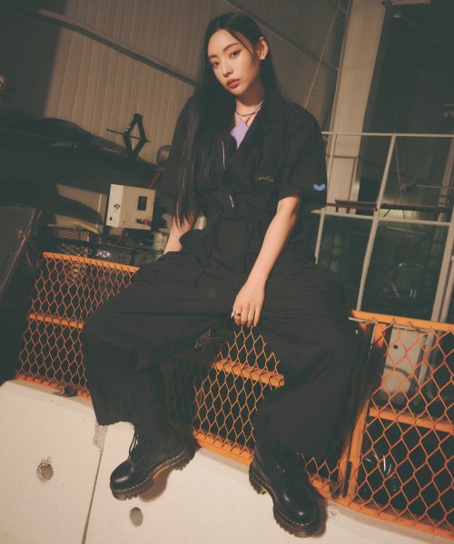 CARGO JUMP SUIT CHARCOAL