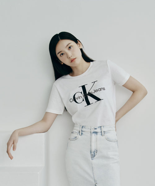 2-Color Monogram Logo Short-Sleeve T-Shirt (White/Black) J218885