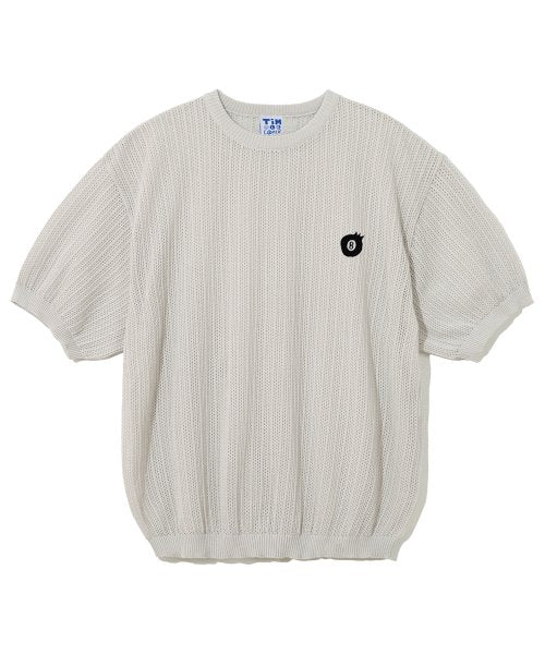 8 Ball SS Knit Green Beige
