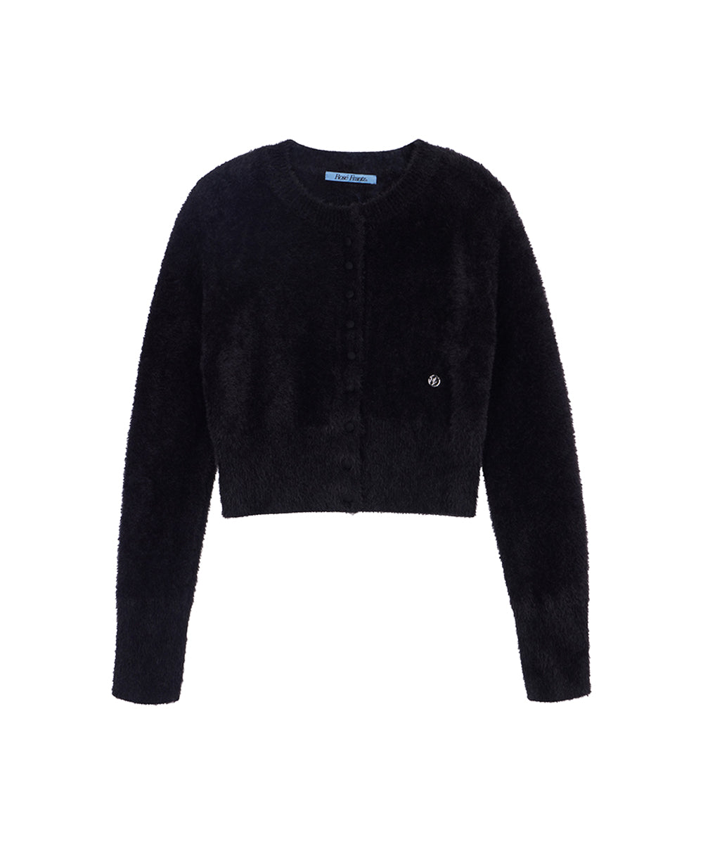 ROSEFRANTZ Fur Round Cardigan [Black]