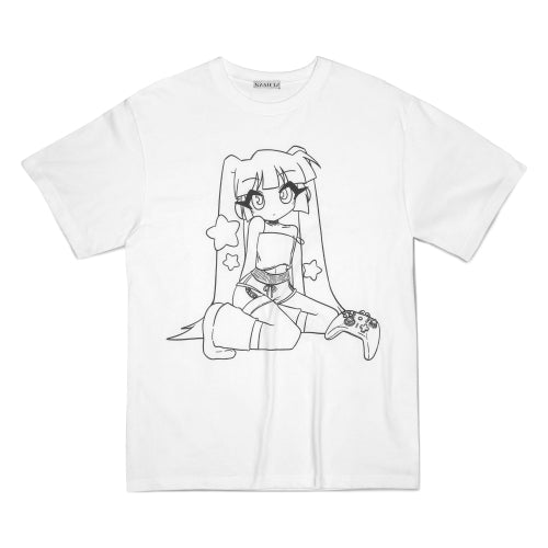 [X MOONSTICK] Magical Girl Line Graphic Short Sleeve T-Shirt