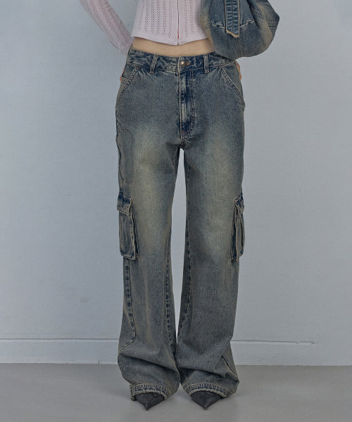 SCULPTOR Acid Cargo Jogger Pants Vintage Tint - Size & Reviews | MUSINSA