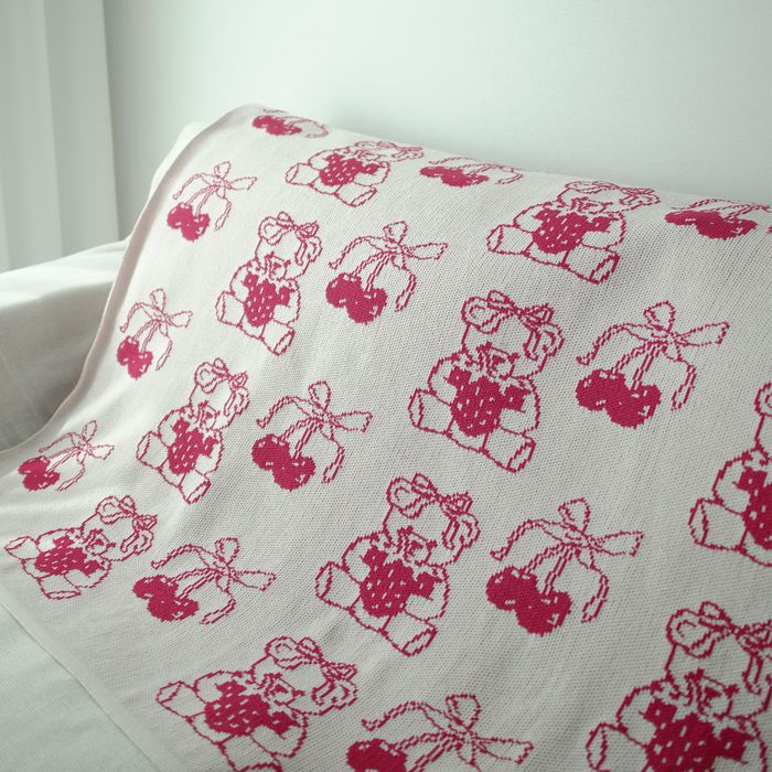 Cherry Berry Knit Blanket S
