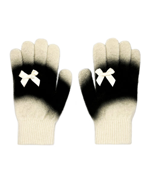 Pushcat Wool Gloves [Ribbon Ivory]