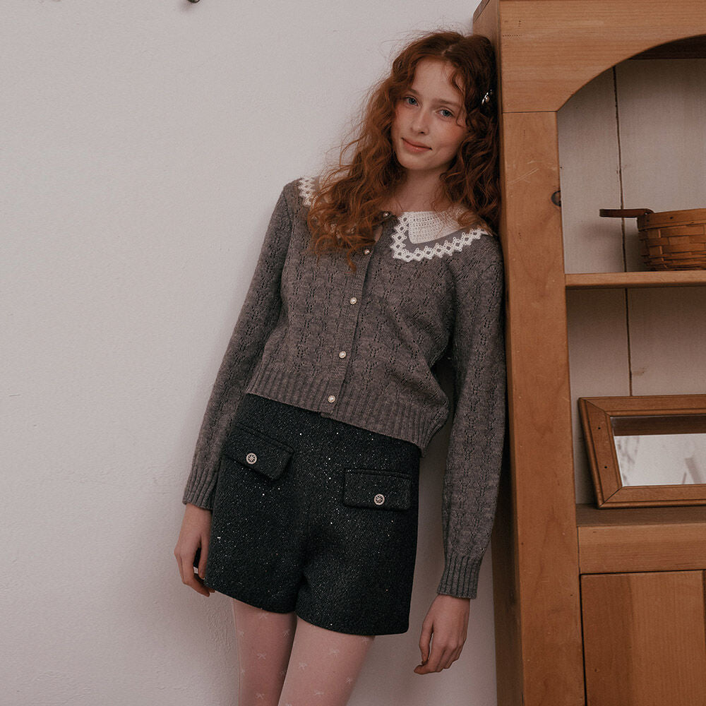 DD_Lace cute knit cardigan_2color