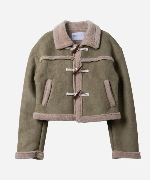 Our Duffle Collar Suede Short Mustang Jumper [Green]
