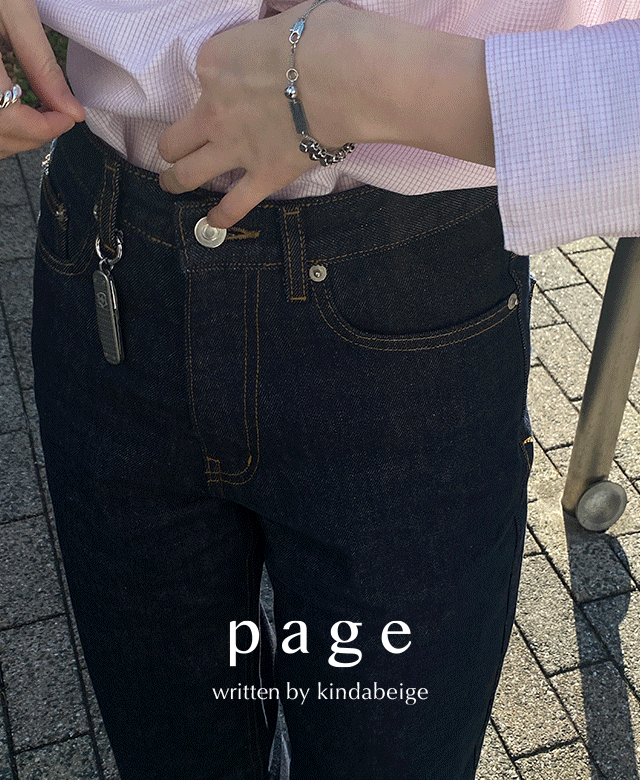 Kinda Beige [page] Denise Saint-Jean flare denim (*nonfade) (short and long/XS-L)