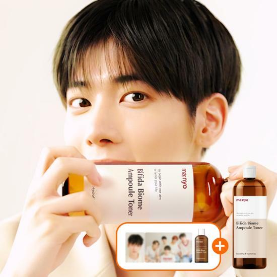[TXT Postcard 5 Types Gift] Manyo Factory Bifida Biome Ampoule Toner Set (Main Product 400ml + 100ml)