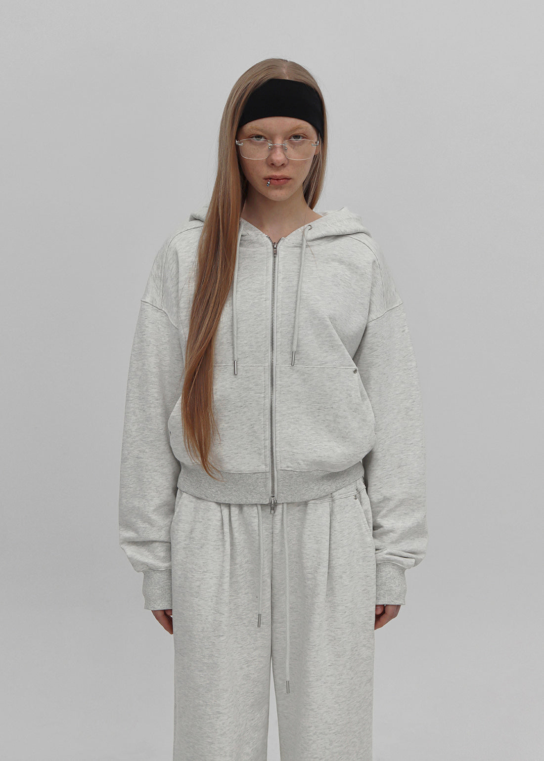 Black Up [✨New Spring] [MADE] Dana Applique Hooded Zip-Up (Set Purchase Available)
