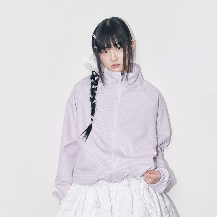 Check Frill Reversible Jumper (lavender)