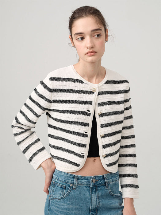 Stripe Color Mix Cardigan NEK4SD250